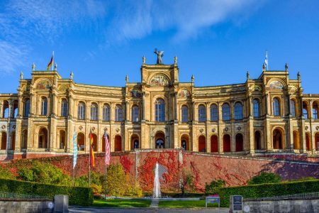 Maximilianeum, Building of the bavarian Parliament, Munich, Bavaria, Germany, Europe, Public Ground