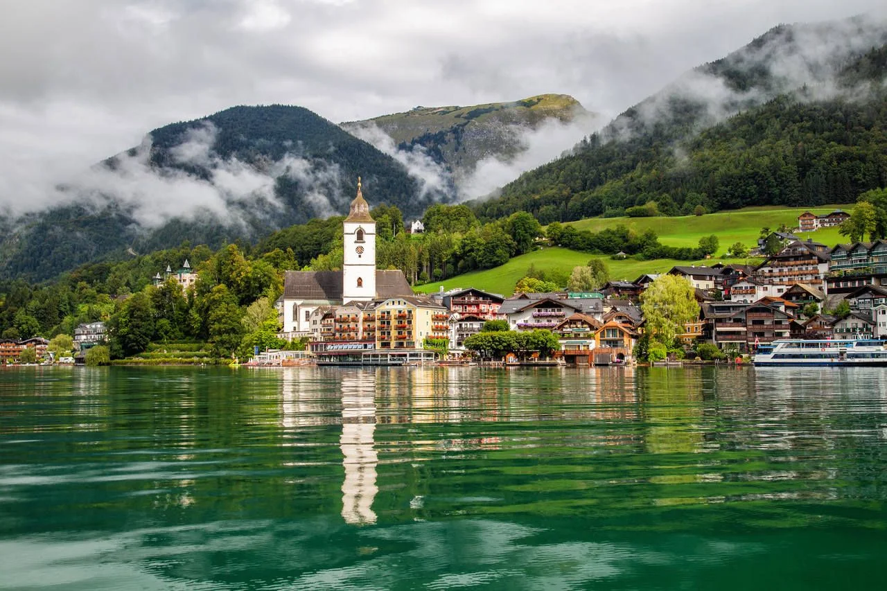St. Wolfgang, a small town in Salzkammergut at Lake Wolfgang in Austia