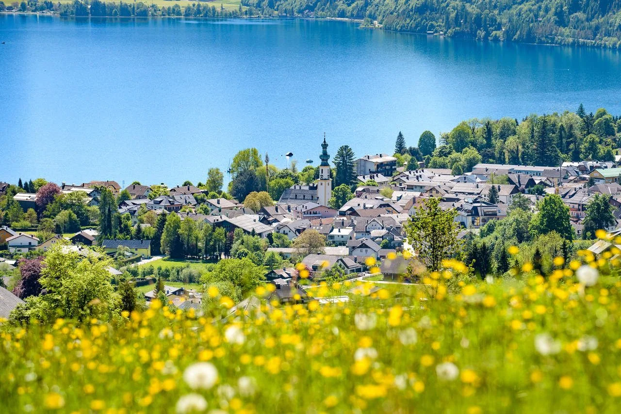 View over St. Gilgen am Wolfgangsee, Salzburg, Austria