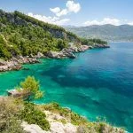 amazing view on coast in Himare, albanian riviera, Albania