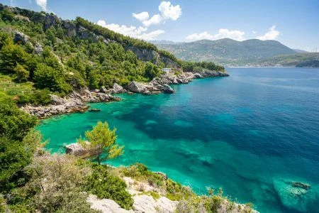 amazing view on coast in Himare, albanian riviera, Albania