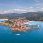 A suggestive view of Isola Rossa taken by the drone.