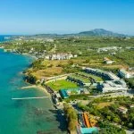 Aerial view of Katragaki beach, Tragaki, Zakynthos, Greece