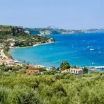 Landscape of the small resort village Keri, Zakynthos Island, Greece.