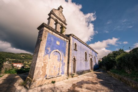 a blue church in volimes zakynthos