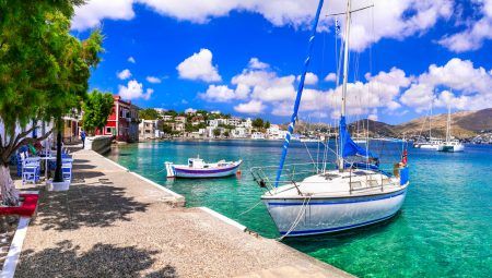 discover Greece – beautiful Leros island in Dodekanes. scenic Agia Marina harbor