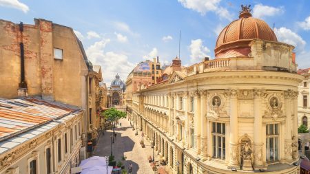 Bucharest Old Town Sunny Summer Day – Romania