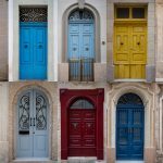 Collage of colorful front doors in Malta