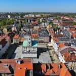 Gliwice from drone – city in Poland