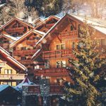 chalets at Meribel ski resort in the alps, france
