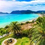 Agios Georgios Pagon beach in Corfu island, Greece