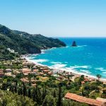 Agios Gordis beach, island Corfu, Greece.