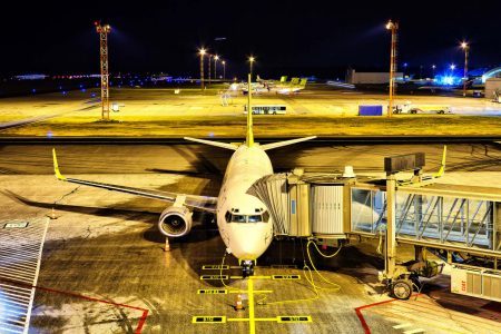 Airplane at the gate