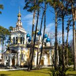 Dzintari, Jurmala, Latvia-03.22.2021. Temple of the Kazan Icon of the Mother of God