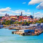 Picturesque view of the Old Town and seaport of Tallinn, Estonia
