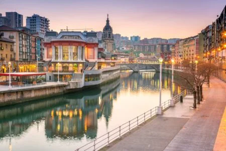 sunrise at ribera foodmarket in Bilbao, Spain_Easy-Resize.com