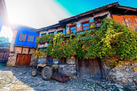The village where the Ottoman was first settled on the UNESCO world heritage list. Old houses of Ottoman history. 700 years old Ottoman village. Cumalikizik. Bursa, Turkey.