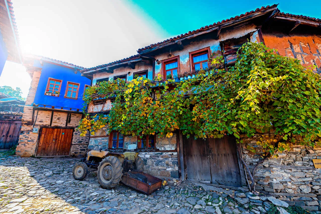 The village where the Ottoman was first settled on the UNESCO world heritage list. Old houses of Ottoman history. 700 years old Ottoman village. Cumalikizik. Bursa, Turkey.
