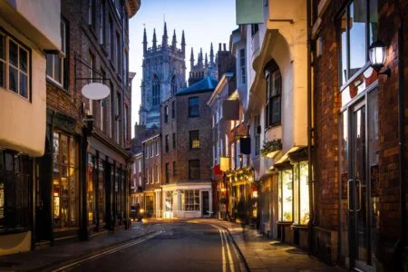 View of York old city in the twilight