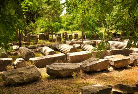 ruins of ancient city Troy. Canakkale.Turkey