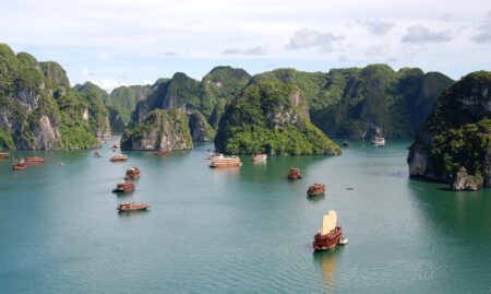 Halong Bay, boats, Hanoi, Vietnam