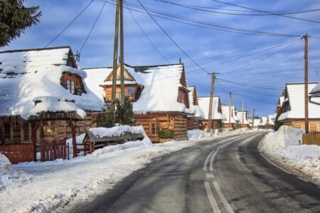 Chocholów – Winter Charm of Traditional Wooden Houses
