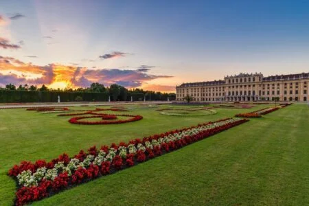 Schonbrunn Palace sunset, Vienna, Austria
