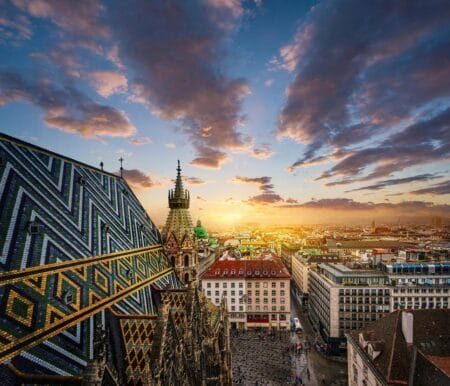roof of St. Stephen’s Cathedra, Vienna, Austria