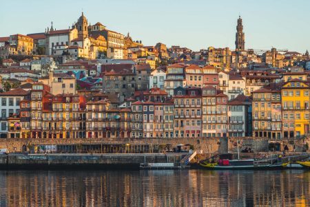 Ribeira Square at Porto by Douro River, Portugal