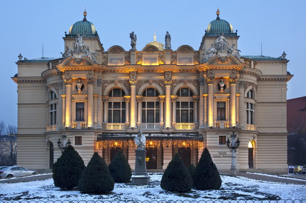 Slowacki theatre Krakow winter