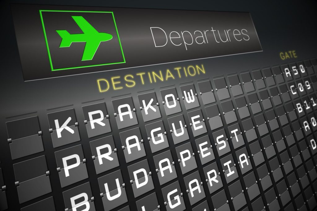 Departures from Krakow Airport